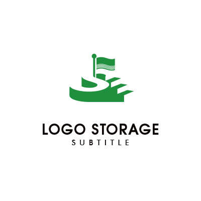 アルファベットの「S」「旗」「階段」をモチーフにデザインしたロゴ