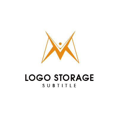 アルファベットの「M」「人」をモチーフにデザインしたロゴ