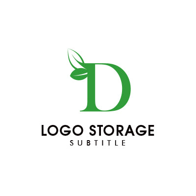 アルファベットの「D」「植物」をモチーフにデザインしたロゴ