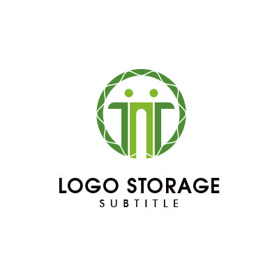 アルファベットの「T」を「人」をモチーフにデザインしたロゴ