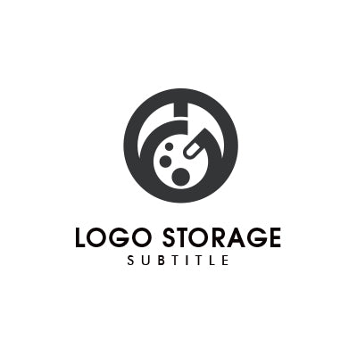 アルファベットの「G」「ビーカー」をモチーフにデザインしたロゴ