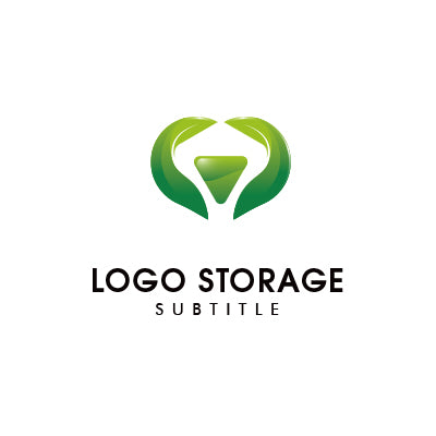 「再生ボタン」「自然」をモチーフにデザインしたロゴ