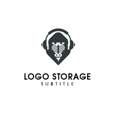 動物の「マントヒヒ」「ヘッドフォン」をモチーフにデザインしたロゴ