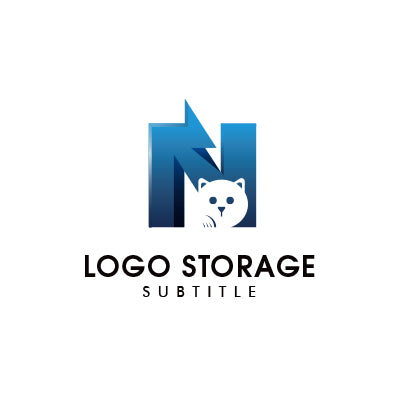 アルファベットの「N」「猫」をモチーフにデザインしたロゴ