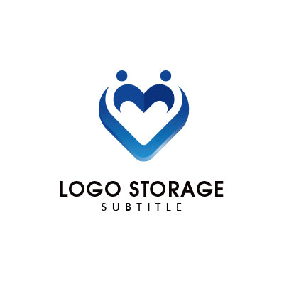 「人」「ハート」をモチーフにデザインしたロゴ