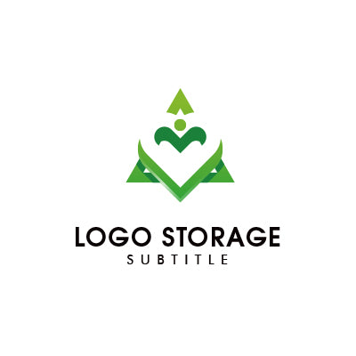 「ハート」「人」「幾何学的」な形状をモチーフにデザインしたロゴ