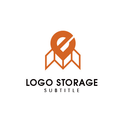 アルファベットの「e」「ロケット」をモチーフにデザインしたロゴ