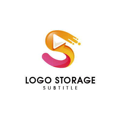 アルファベットの「S」「再生ボタン」をモチーフにデザインしたロゴ