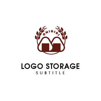 「おにぎり」をモチーフにデザインしたロゴ