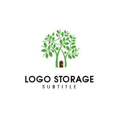 「木」「建物」をモチーフにデザインしたロゴ