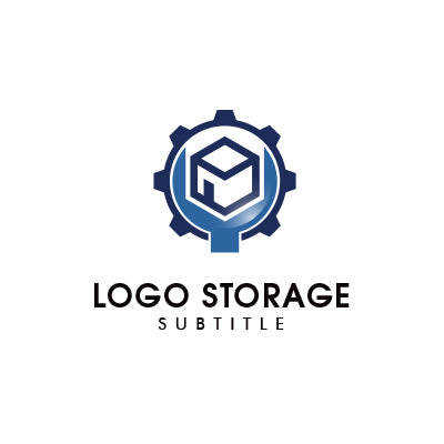 「歯車」「建物」をモチーフにデザインしたロゴ