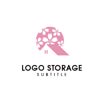 「桜」「建物」をモチーフにデザインしたロゴ