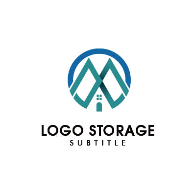 アルファベットの「M」「建物」をモチーフにデザインしたロゴ