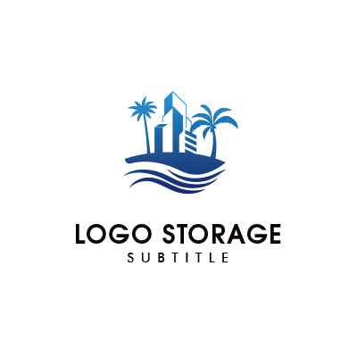 「波」「建物」をモチーフにデザインしたロゴ