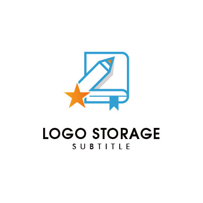 「鉛筆」「本」をモチーフにデザインしたロゴ