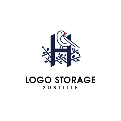 アルファベットの「H」「鳥」をモチーフにデザインしたロゴ