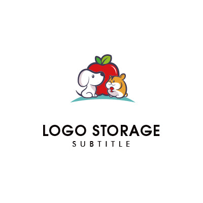 「動物」「リンゴ」をモチーフにデザインしたロゴ