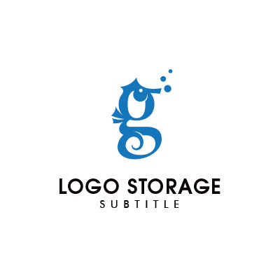 アルファベットの「g」「タツノオトシゴ」をモチーフにデザインしたロゴ