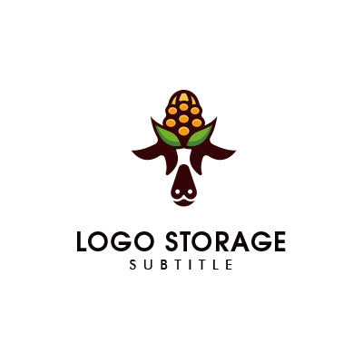 「トウモロコシ」「牛」をモチーフにデザインしたロゴ