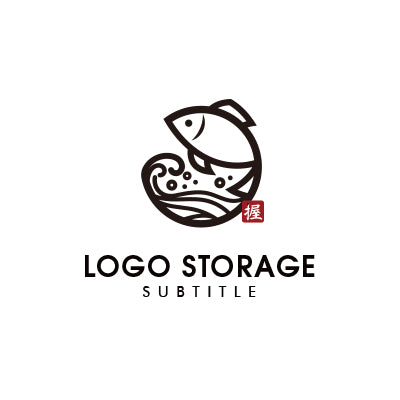 「魚」をモチーフにデザインしたロゴ