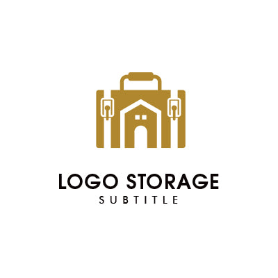 「トランク」「建物」をモチーフにデザインしたロゴ