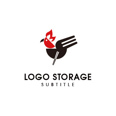 「ニワトリ」「食器」をモチーフにデザインしたロゴ