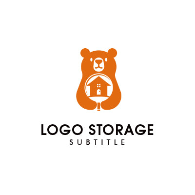 「クマ」「家」をモチーフにデザインしたロゴ