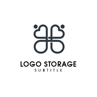 「幾何学的」な形状と「四つ葉」をモチーフにデザインしたロゴ