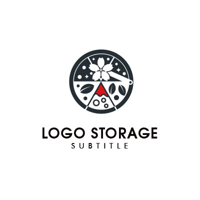 「自然」「ピザ」をモチーフにデザインしたロゴ