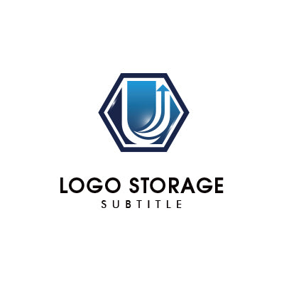 アルファベットの「U」「矢印」をモチーフにデザインしたロゴ