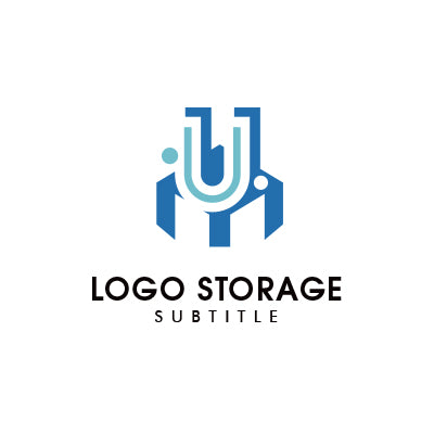 アルファベットの「U」「建物」「人」をモチーフにデザインしたロゴ