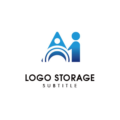 アルファベットの「A」「I」「人」をモチーフにデザインしたロゴ