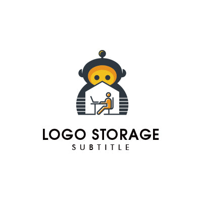 「ロボット」「人」とをモチーフにデザインしたロゴ