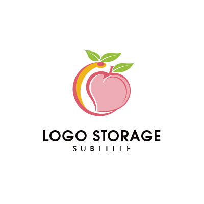 「桃」をモチーフにデザインしたロゴ