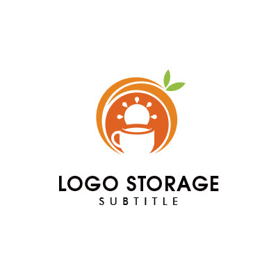 「自然」「コップ」をモチーフにデザインしたロゴ