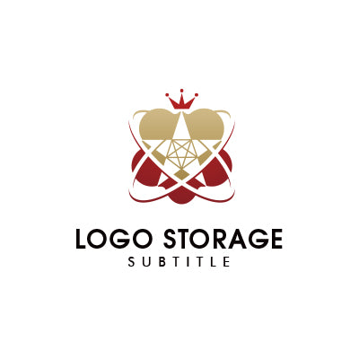 「幾何学」「王冠」をモチーフにデザインしたロゴ