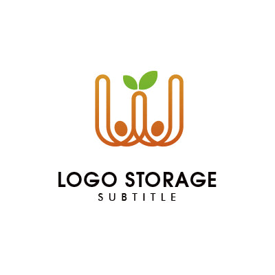 アルファベットの「W」「人」をモチーフにデザインしたロゴ