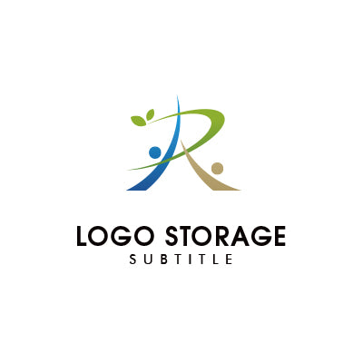 アルファベットの「R」「人」をモチーフにデザインしたロゴ