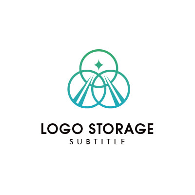 幾何学的な形状をモチーフにデザインしたロゴ