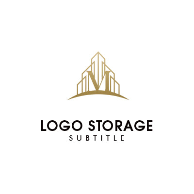 アルファベットの「M」「建物」をモチーフにデザインしたロゴ