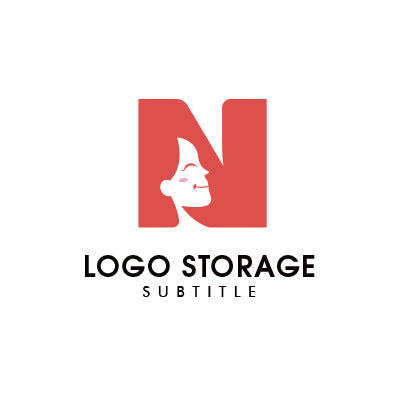 「N」「女性」をモチーフにデザインしたロゴ