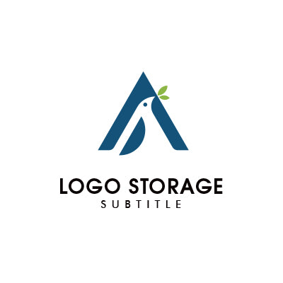 「A」「鳥」をモチーフにデザインしたロゴ