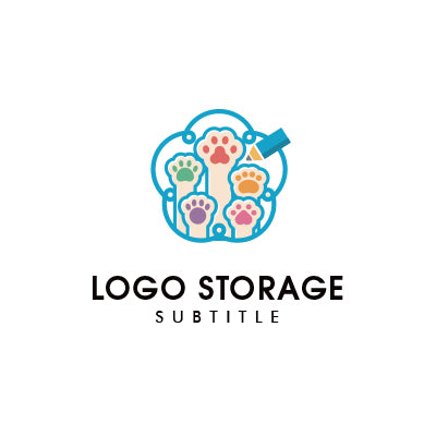 「肉球」「鉛筆」をモチーフにデザインしたロゴ