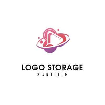 「再生ボタン」をモチーフにデザインしたロゴ