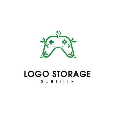 「竹」「コントローラー」をモチーフにデザインしたロゴ