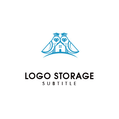 「フクロウ」「家」をモチーフにデザインしたロゴ