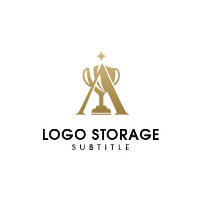 「A」「トロフィー」をモチーフにデザインしたロゴ