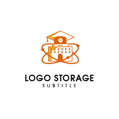 「博士帽」「建物」をモチーフにデザインしたロゴ