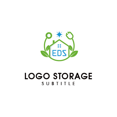 「EDS」「建物」「自然」をモチーフにデザインしたロゴ