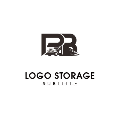 「P」「B」「トラック」をモチーフにデザインしたロゴ